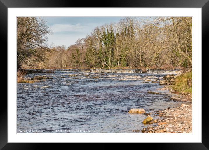 The River Tees at Demesnes Mill Barnard Castle Framed Mounted Print by Richard Laidler
