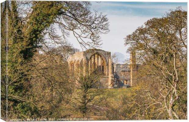 Abbey Through the Trees Canvas Print by Richard Laidler