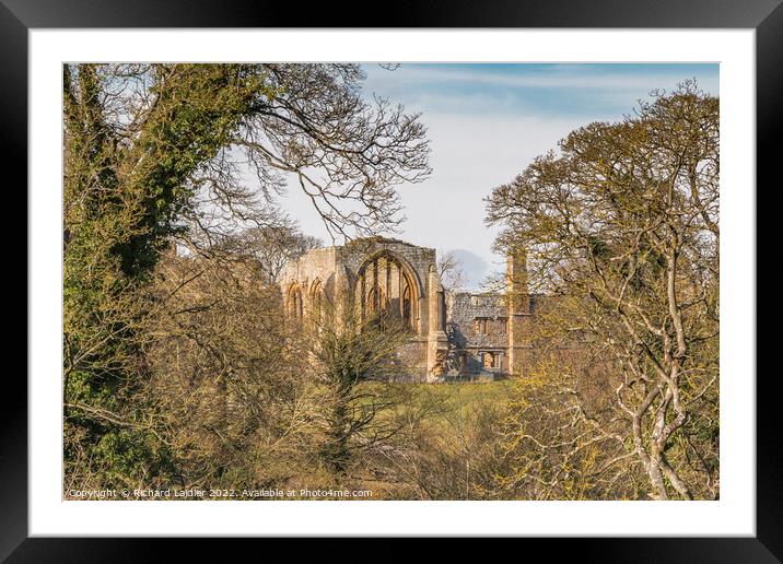 Abbey Through the Trees Framed Mounted Print by Richard Laidler