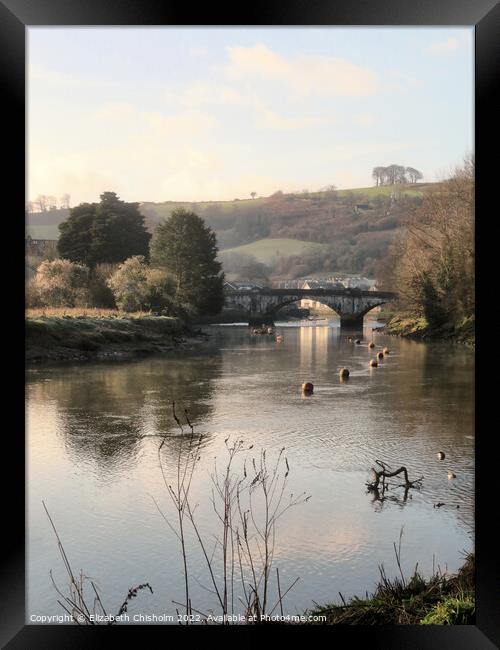 An early morning on the River Dart in Totnes  Framed Print by Elizabeth Chisholm