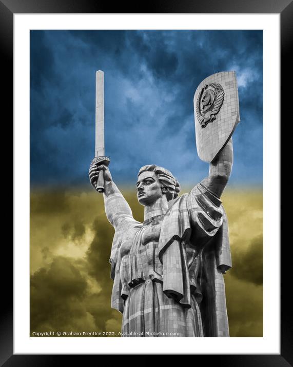Motherland Monument, Kiev, Ukraine Framed Mounted Print by Graham Prentice
