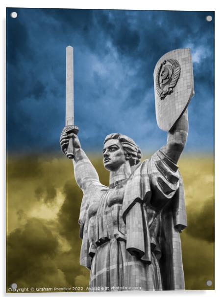 Motherland Monument, Kiev, Ukraine Acrylic by Graham Prentice