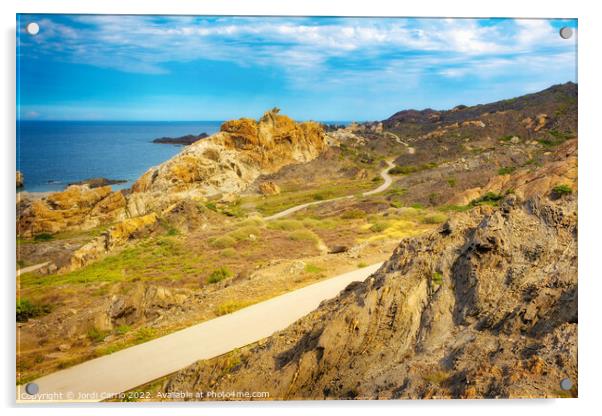 Cap of Creus Natural Park - Pla of Tudela Geopark -8- Orton glow Acrylic by Jordi Carrio