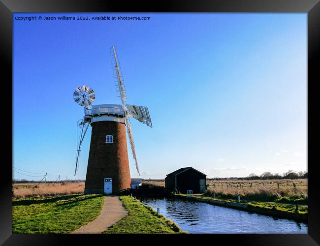 Norfolk Windmill Framed Print by Jason Williams