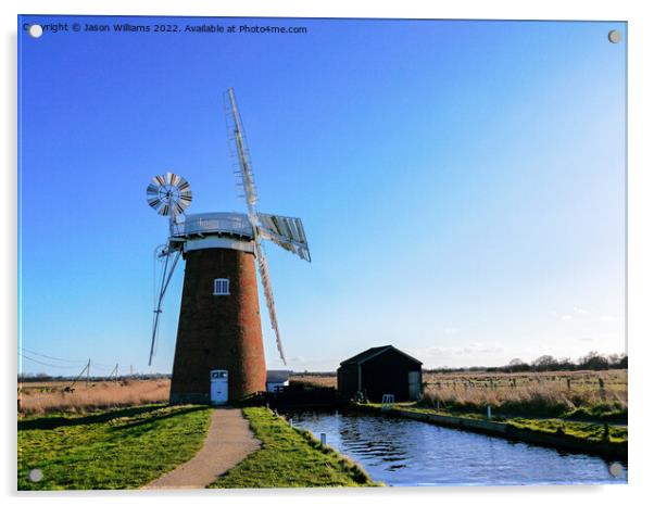 Norfolk Windmill Acrylic by Jason Williams