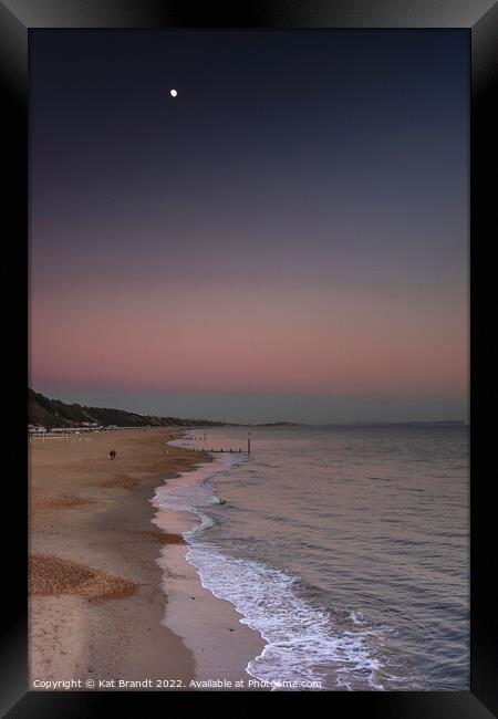 Boscombe beach blue hour Framed Print by KB Photo