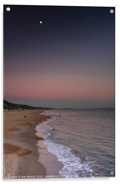 Boscombe beach blue hour Acrylic by KB Photo