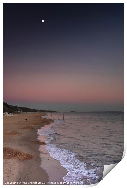 Boscombe beach blue hour Print by KB Photo