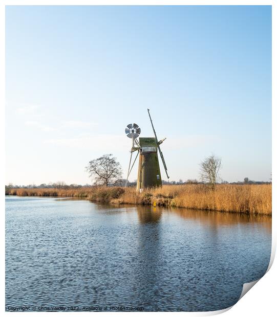 Norfolk Windmill Print by Chris Yaxley