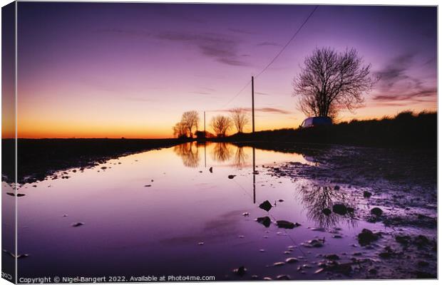 Sunset Reflection Canvas Print by Nigel Bangert