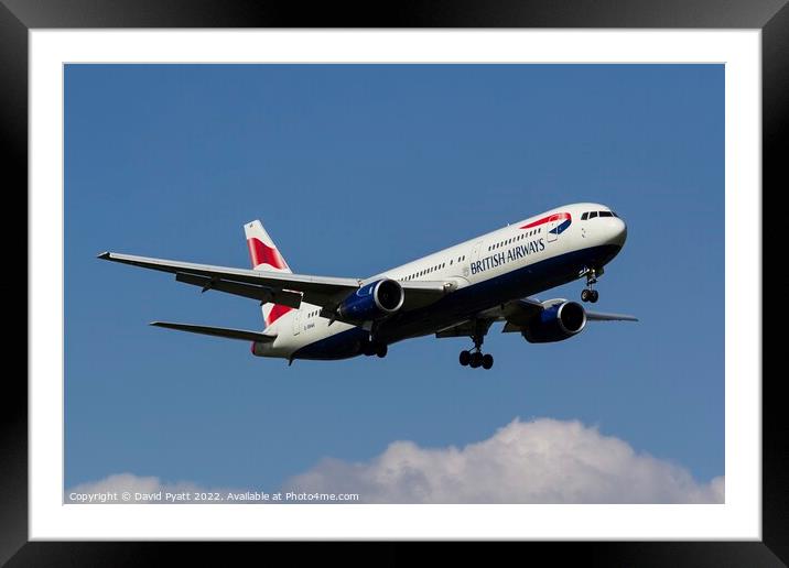 British Airways Boeing 767-336     Framed Mounted Print by David Pyatt