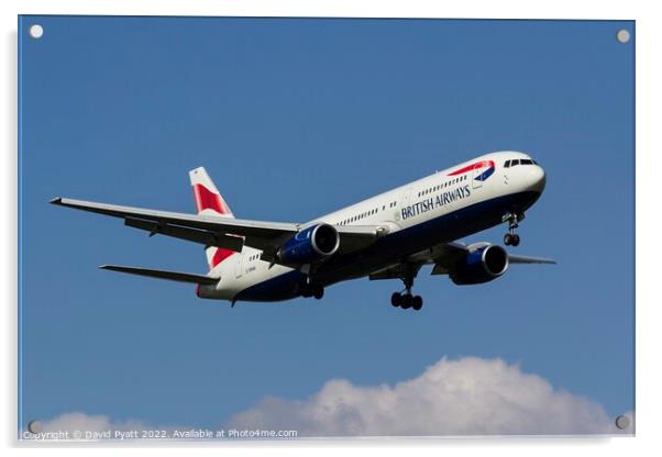 British Airways Boeing 767-336     Acrylic by David Pyatt