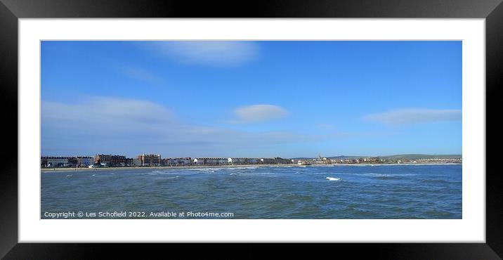 Weymouth  bay  Framed Mounted Print by Les Schofield