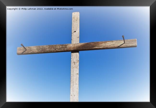 Cross with Nails 1B Framed Print by Philip Lehman