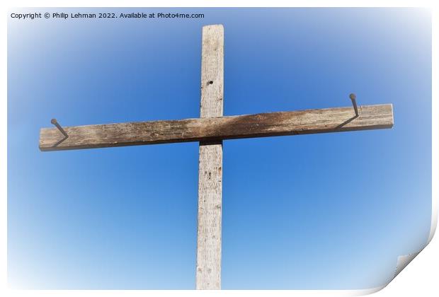 Cross with Nails 1B Print by Philip Lehman
