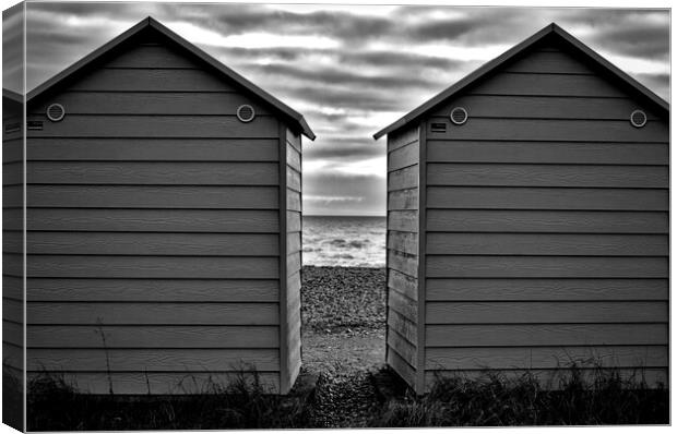 Beach Huts Canvas Print by Anthony Clark