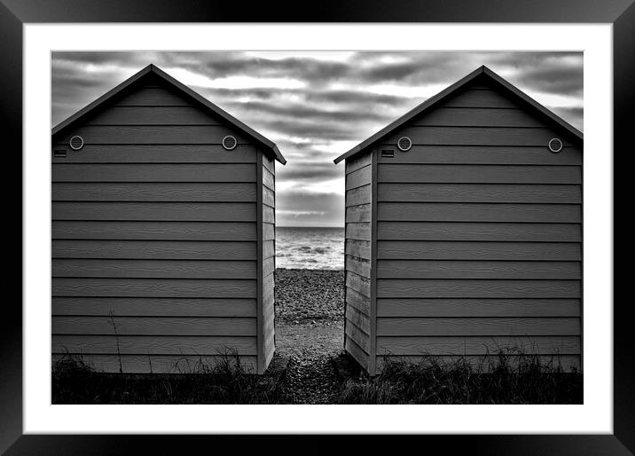 Beach Huts Framed Mounted Print by Anthony Clark