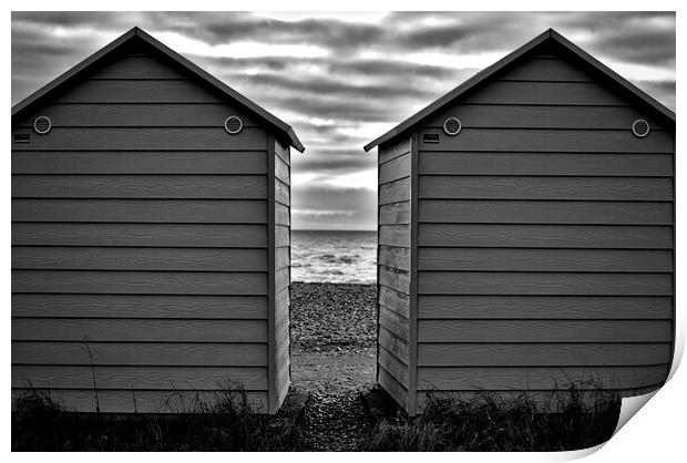 Beach Huts Print by Anthony Clark