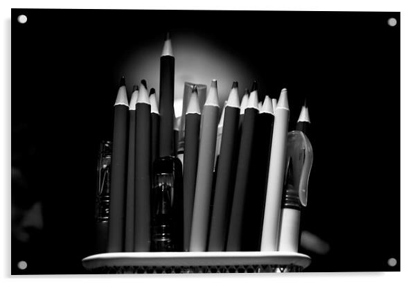 Pencils Acrylic by Anthony Clark