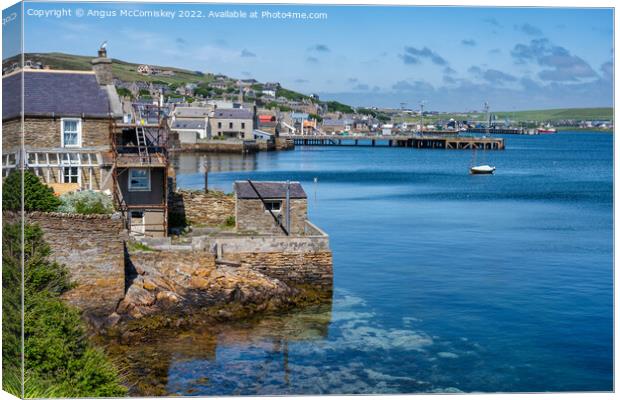 Seafront at Stromness on Mainland Orkney Canvas Print by Angus McComiskey