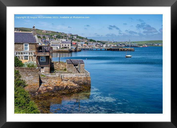 Seafront at Stromness on Mainland Orkney Framed Mounted Print by Angus McComiskey
