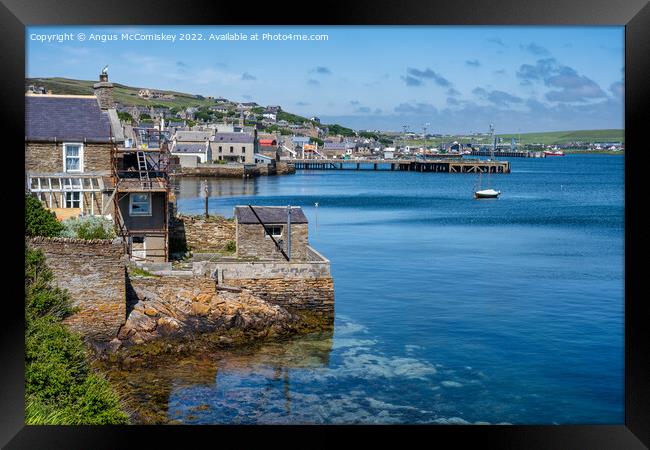 Seafront at Stromness on Mainland Orkney Framed Print by Angus McComiskey