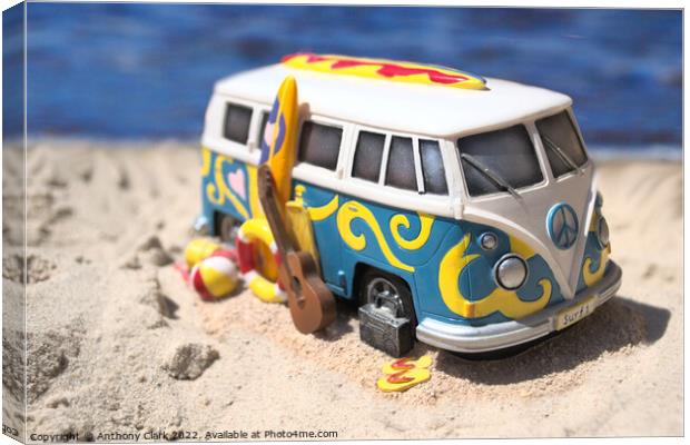 Beach Camper Canvas Print by Anthony Clark