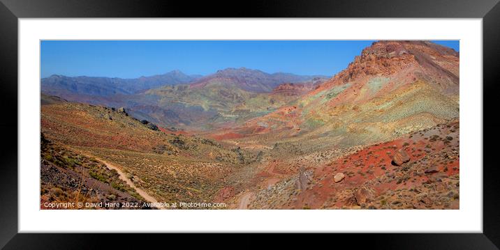 Titus Canyon, Nevada. Framed Mounted Print by David Hare