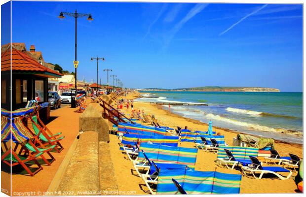 Shanklin beach, Isle of Wight. Canvas Print by john hill