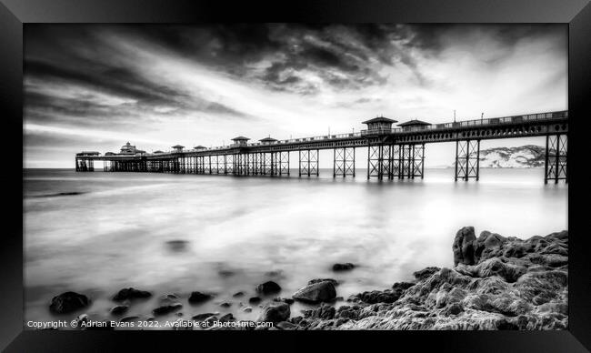 Llandudno Pier Framed Print by Adrian Evans