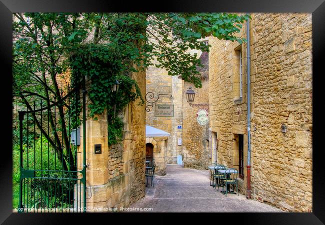 Rustic Charm in Sarlat le Caneda Framed Print by Roger Mechan