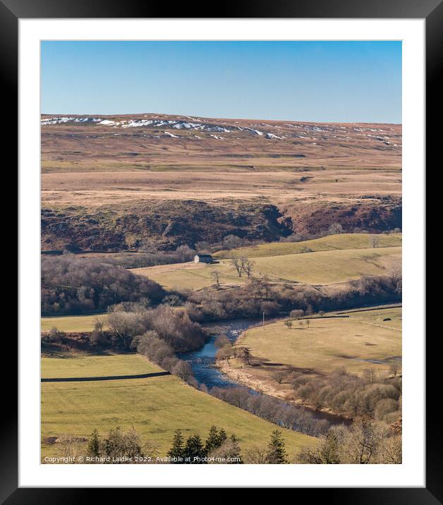 Holwick Fell from  Stonygill Head, Teesdale Framed Mounted Print by Richard Laidler