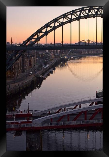 Tyne Bridge at Dawn Framed Print by Rob Cole