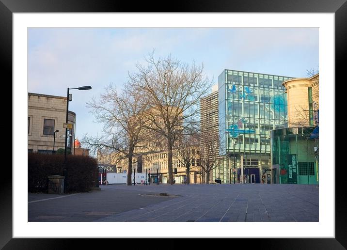 Newcastle City Library Framed Mounted Print by Rob Cole