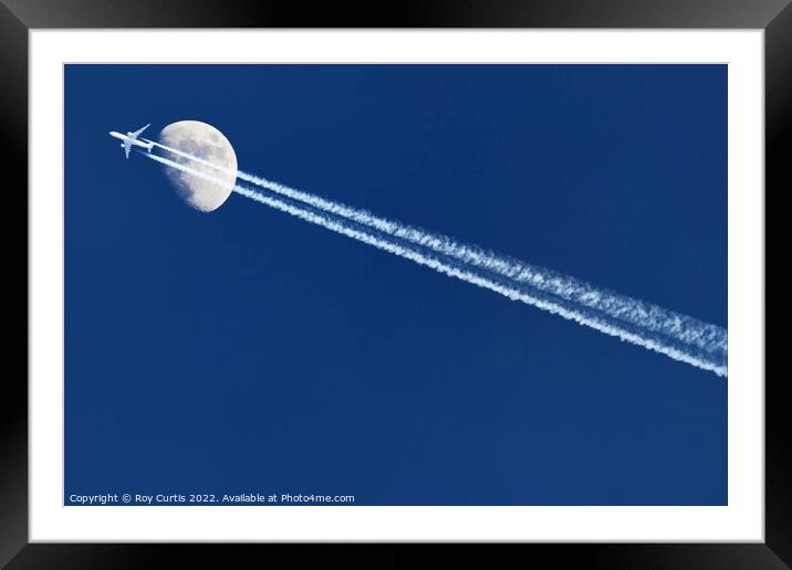 Moon Flypast 1 Framed Mounted Print by Roy Curtis