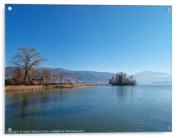 Sunny afternoon at Lake Zug  Acrylic by Martin Baroch
