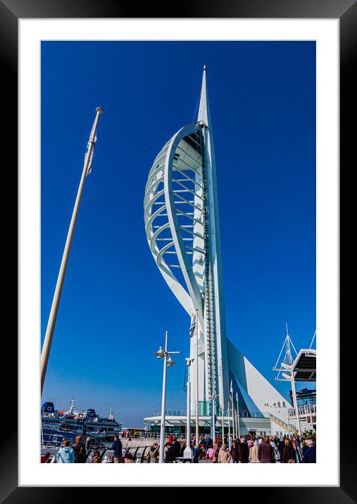 Spinnaker Tower Framed Mounted Print by Gerry Walden LRPS