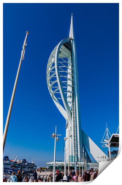 Spinnaker Tower Print by Gerry Walden LRPS