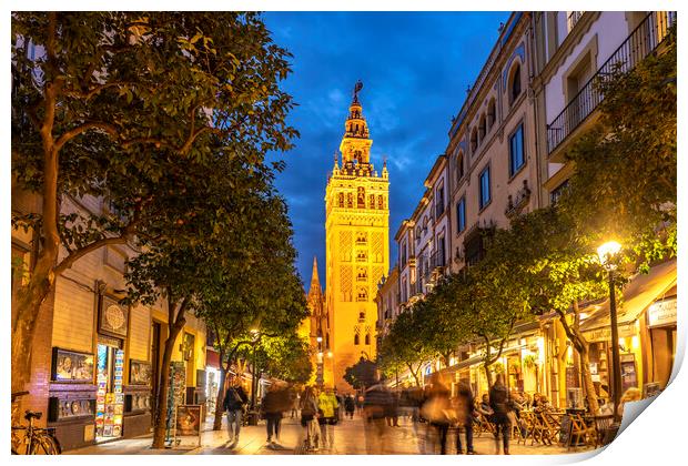 Seville Cathedral Print by peter schickert