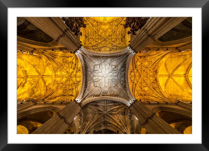 Seville Cathedral  Framed Mounted Print by peter schickert