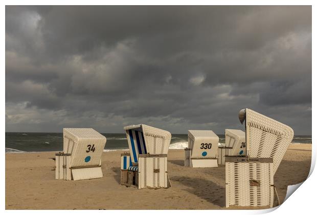 Beachseats Print by Thomas Schaeffer