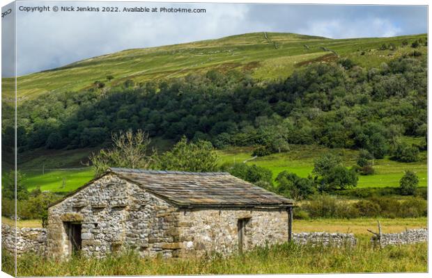Yorkshire Dales Barn Wharfedale Canvas Print by Nick Jenkins
