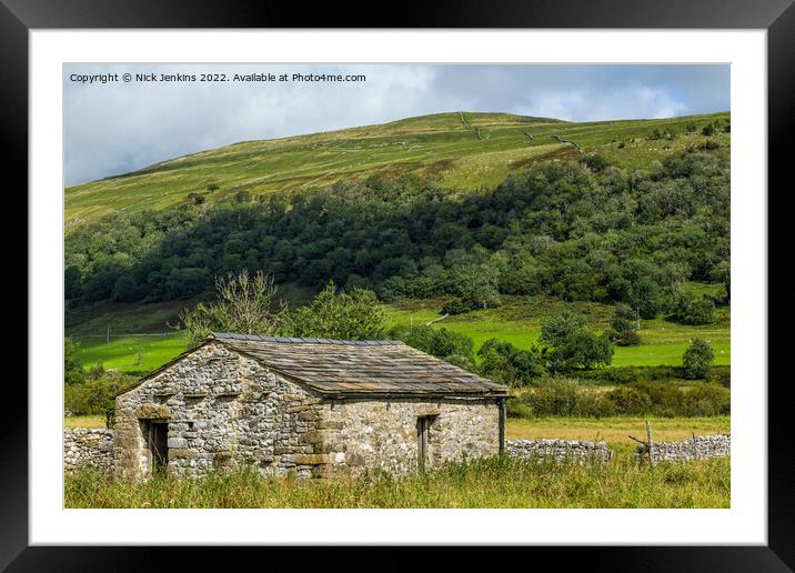 Yorkshire Dales Barn Wharfedale Framed Mounted Print by Nick Jenkins