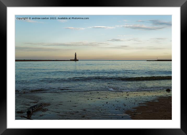 OUT AT SEA Framed Mounted Print by andrew saxton