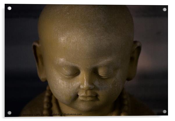 Stone Buddha Acrylic by Anthony Clark
