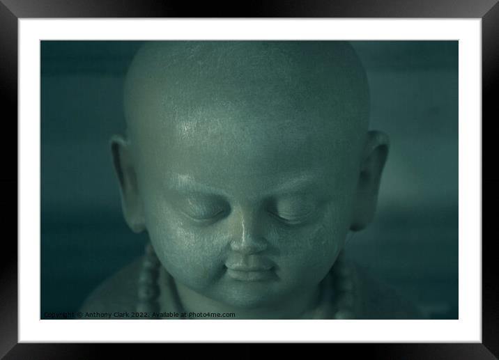 Contemplating Buddha Framed Mounted Print by Anthony Clark