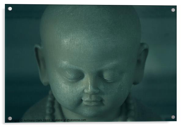 Contemplating Buddha Acrylic by Anthony Clark