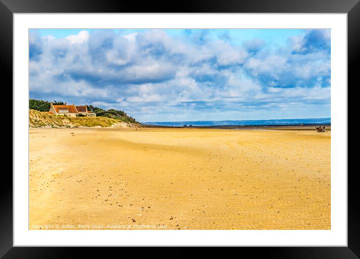 Houses Tractors Utah D-day Landing Beach Normandy France Framed Mounted Print by William Perry