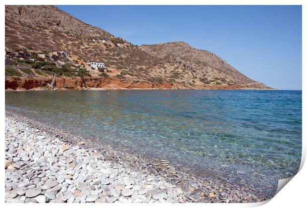 Crystal Clear Waters, Plaka, Crete, Greece Print by Kasia Design