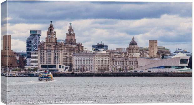 Liverpool Famous Waterfront Canvas Print by Phil Longfoot